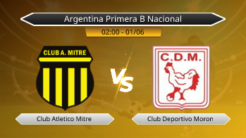 Argentina Primera B Nacional Club Atletico Mitre VS Club Deportivo Moron