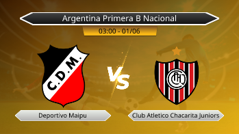 Argentina Primera B Nacional Deportivo Maipu VS Club Atletico Chacarita Juniors